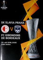 SK Slavia Praha - FC Girondins de Bordeaux Evropská liga UEFA (20.09.2018) oficiální program