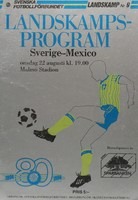 Švédsko - Mexiko, přátelské utkání (22.08.84) Oficiální program