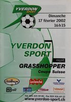 Program Yverdon-Sport - AC Bellinzone Nationale B oficiální program (03.05.2003)