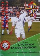 1.FC Synot Staré Město - Sigma Olomouc IF Gambrinus liga Oficiální program (24.02.2002)