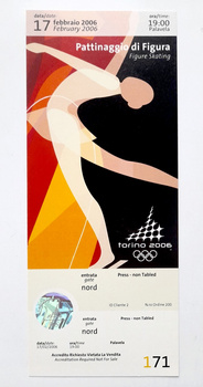 XX. zimní olympijské hry v Turíně, vstupenka pro média na krasobruslení (17.2.2006)