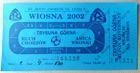 Ruch Chorzow - Amica Wronki I liga ticket (24.04.2002)
