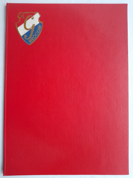 Kožená stará aktovka (pouzdro) na diplom KS Gwardia Wrocław