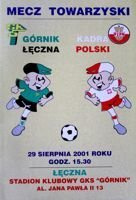 Gornik Leczna - Oficiální program přátelského utkání polského týmu (29.08.2001)