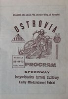 Mezinárodní turnaj jednotlivců ve speedwayi za účasti hráčů Západního Německa oficiální program (01.05.1996)