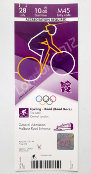 Letní olympijské hry Londýn, oficiální vstupenka pro média (28.7.2012)