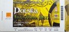 Polsko - Severní Irsko oficiální vstupenka na zápas mistrovství světa ve fotbale (5.9.2009)