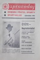 Bulletin fanklubu Sparta Plaga (červenec 1981)