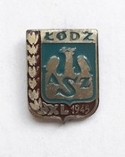 odznak 40 let Akademického sportovního klubu Lodž (lak)