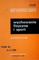 čtvrtletník "Tělesná výchova a sport" Ročník XL č. 2/1996