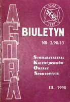 Bulletin Sdružení sběratelů sportovních suvenýrů "Agora" č. 2(13)/1990