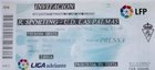 Sporting Gijon - UD Las Palmas Liga adelante ticket (27.10.2013)
