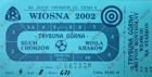 Ruch Chorzow - Wisla Cracow I liga ticket (13.04.2002)