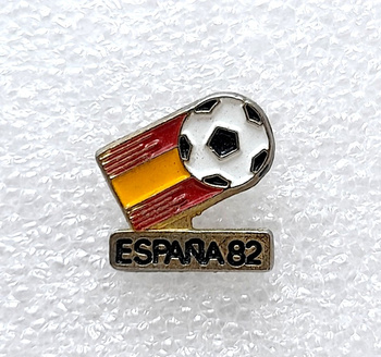 Odznak s logem mistrovství světa ve fotbale Espana 82 (oficiální produkt, podpis)