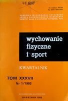 čtvrtletník "Tělesná výchova a sport" Ročník XXXVII č. 1/1993