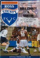 Ross County - Morton FC Scottish Cup Oficiální program (25.01.2003)