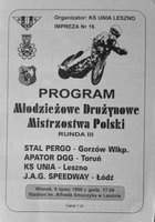 Mistrovství Polska družstev mládeže, program III. kola (09.07.1996)