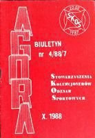 "Agora" - Bulletin Svazu sběratelů sportovních suvenýrů - ročník 4 (1988)
