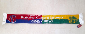 Rakow Czestochowa - MSK Zilina, kvalifikační zápasy UEFA Conference League 24/31.7.2025 šála (oficiální produkt)