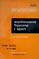 čtvrtletník "Tělesná výchova a sport" Ročník XXXIX č. 4/1995