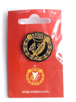 Odznak RTS Widzew Lodz se zlatočerným erbem (oficiální produkt, lak)