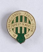 Odznak s erbem Ferencvaros TC Budapest (s podpisem)