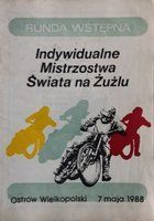 Oficiální program předkola mistrovství světa jednotlivců ve speedwayi (07.05.1988)