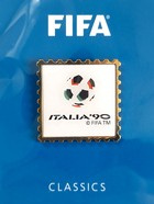 Historické značky mistrovství světa ve fotbale - Itálie 1990. Odznak FIFA Classics (oficiální licencovaný produkt)