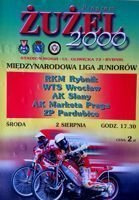 Program Mezinárodní juniorské speedwayové ligy (Rybnik, 02.08.2000)
