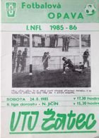 TJ Ostroj Opava - VTJ Žatec I. liga NFL (24.08.1985) oficiální program