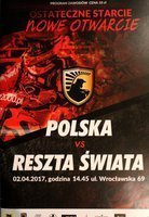 Speedway zápas Polsko - zbytek světa (02.04.2017) oficiální program
