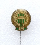 odznak k 75. výročí Ferencvaros TC 1899-1974 (epoxid, podpis)