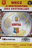 Korona Kielce - MKS Odra Wodzislaw Slaski Orange Ekstraklasa oficiální program (30.07.2005)
