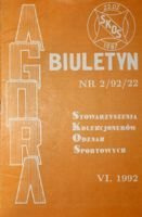 Bulletin Sdružení sběratelů sportovních suvenýrů "Agora" č. 2(22)/1992