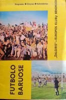 Program zápasu Poháru UEFA Žalgiris Vilnius - Austria Vídeň (07.09.1988)