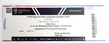 Polsko - Jižní Korea, kvalifikační turnaj ve volejbale žen, Olympijské hry Paříž 2024 (17/09/2023) zápas VIP vstupenka