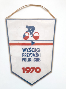 Cyklistický závod přátelství Polsko - Československo 1970 prapor