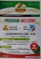 Program Lechia Tomaszów Mazowiecki - Ursus Varšava III liga (23/09/2015)