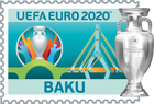 EURO 2020 město Baku odznak (oficiální licencovaný produkt) odznak Ázerbájdžán