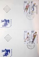 Sada 2 FDC obálek XVI. zimních olympijských her Albertville 1992 (Bulharsko)