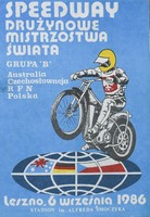Mistrovství světa družstev ve speedwayi - skupina B (06.09.1986) Oficiální program