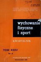 čtvrtletník "Tělesná výchova a sport" Ročník XXXV č. 4/1991