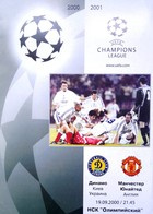Dynamo Kyjev - Manchester United, zápas Ligy mistrů UEFA (19.9.2000) program