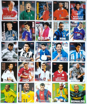 Slavní fotbalisté 1998-99 sada 27 karet (časopis Bravo Sport)