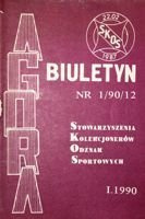 Bulletin Sdružení sběratelů sportovních suvenýrů "Agora" č. 1(12)/1990