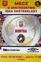Korona Kielce - Polonia Varšava Orange Ekstraklasa oficiální program (30.08.2005)