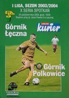 Górnik Łęczna - Górnik Polkowice I liga oficiální program (25.10.2003)