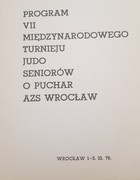 Program 7. ročníku mezinárodního turnaje v judu starších žáků o pohár AZS Vratislav