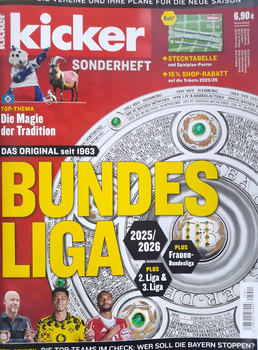 Bundesliga, 2. & 3. Liga 2025/2026 Průvodce pro fanoušky (speciální vydání časopisu Kicker)