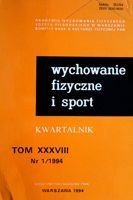 čtvrtletník "Tělesná výchova a sport". Ročník XXXVIII č. 1/1994